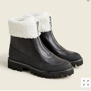 J. Crew Gwen lug-sole front- zip boots BD826